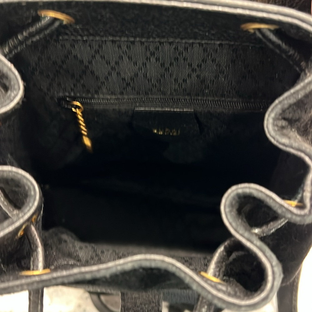 Gucci Mini Bamboo Backpack in Black Suede with COA EUC - Picture 10 of 17
